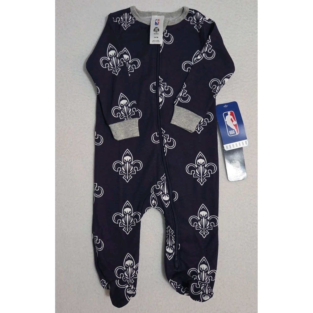 NBA New Orleans Pelicans baby sleeper 3-6 months Zippered Dark Blue/Purple
